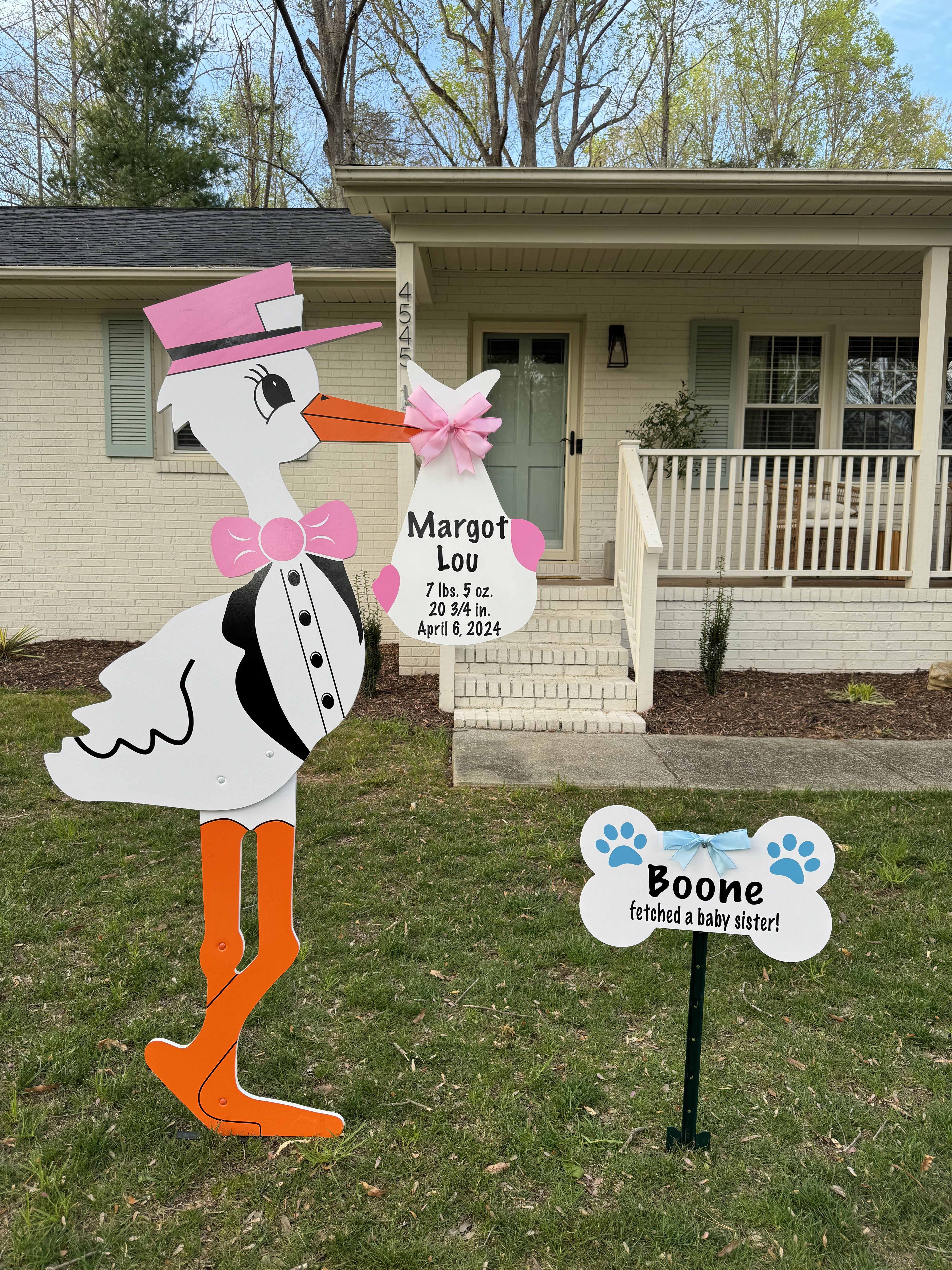 Stork Yard Signs in Winston Salem, NC